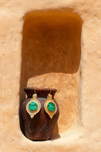 Greek Malachite Earrings