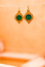 Load image into Gallery viewer, Greek Malachite Earrings