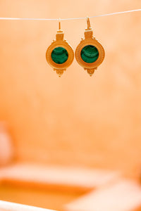 Greek Malachite Earrings