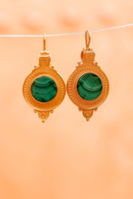 Load image into Gallery viewer, Greek Malachite Earrings