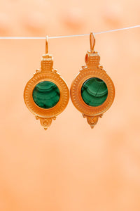 Greek Malachite Earrings