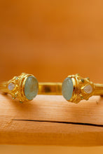 Load image into Gallery viewer, Aquamarine, Moonstone, Peridot Cuff