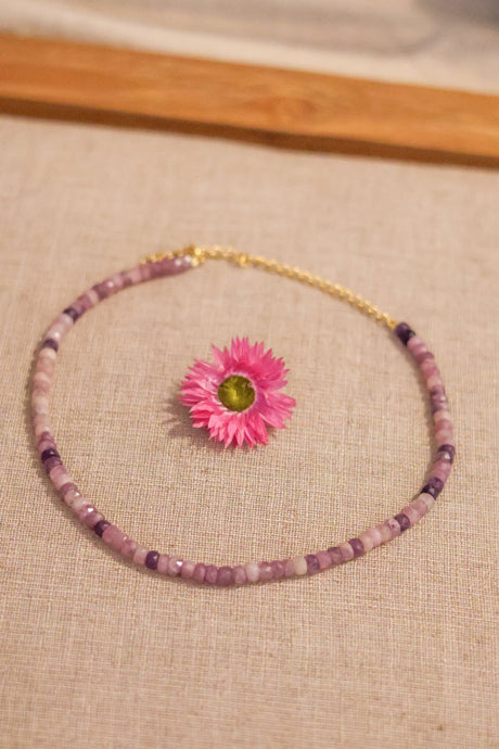 Lepidolite Crystal Chain